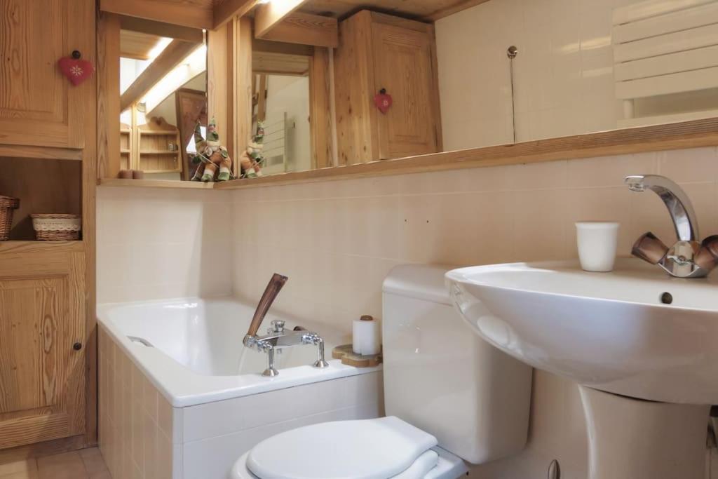 Ferienwohnung Duplex Chaleureux Au Coeur De Megeve 2 P Exterior foto