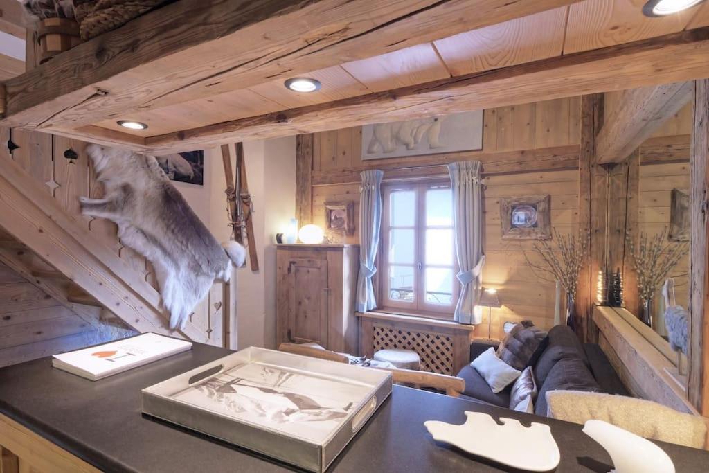 Ferienwohnung Duplex Chaleureux Au Coeur De Megeve 2 P Exterior foto